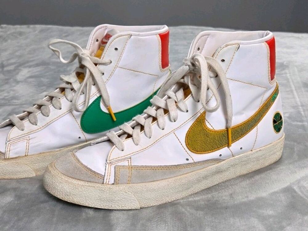 Nike Blazer Mid '77 Roswell Raygun White Gold Green Mens 10.5 sequin DD9239-100
